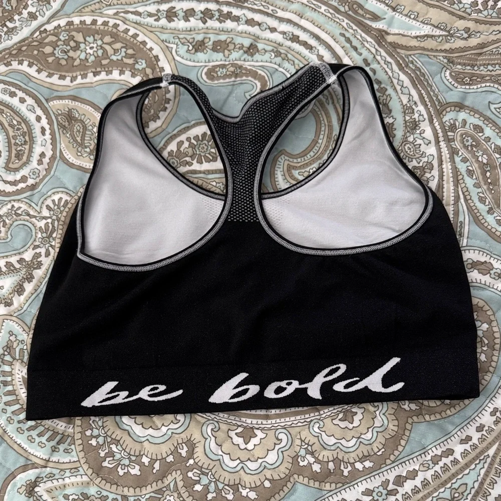 Jockey Black Sports Bra with Racerback Design - Picture 2 of 3